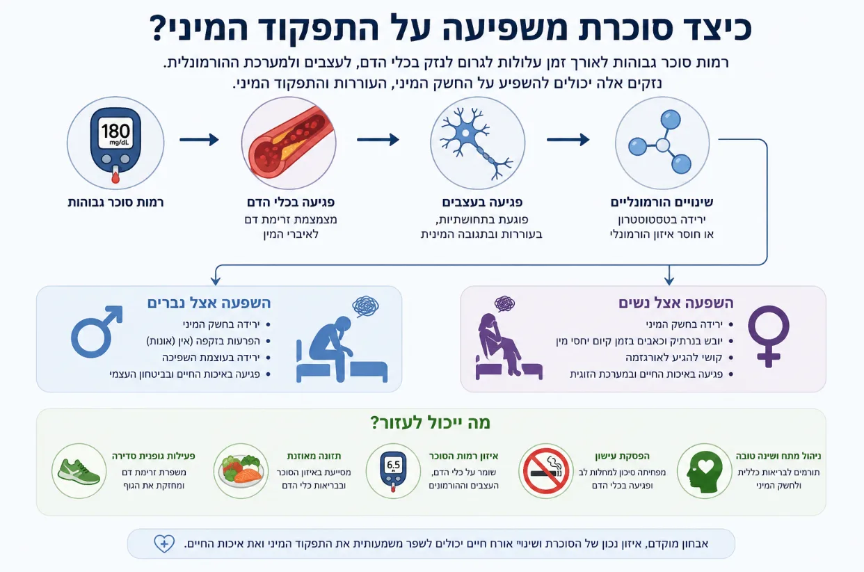 סוכרת ותפקוד מיני: מה הקשר ומתי כדאי לפנות לרופא? - המדריך המלא לשנת 2026
